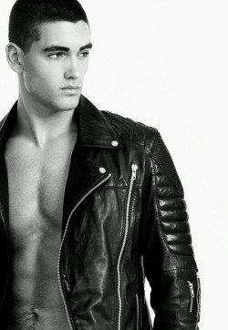 Black and White Men In Leather