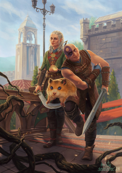 Art For The Baldur' Gate 3 Zine. I Was Glad To Draw My Favorite Third Act Team Led By Boo~ In My Game