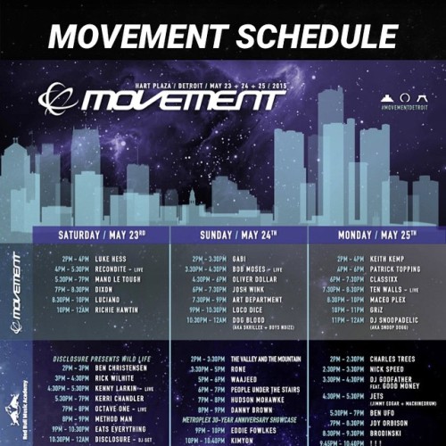 Just announced! I&rsquo;m so honored to be playing on the #MainStage at @movementdetroit 2015!!! See