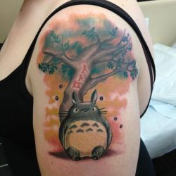 Fuckyeahtattoos:  My Totoro Piece Done By Hoss At Outer Limits In Costa Mesa, California