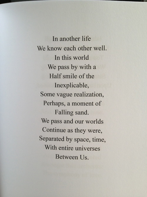 story-dj:  Could You Ever Live Without? - Top Rated Poetry.“Take it from a non-poetry