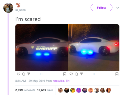 thecrystalfems: dr-archeville:  goawfma: how is this shit even legal ?!! [text: “Someone years ago said that cop cars in the UK are very visible and clearly marked so citizens can identify them when they need help. US cops do whatever they can to hide