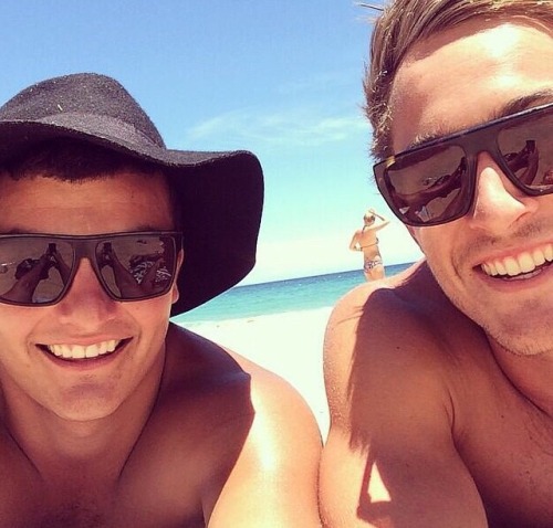 two hot aussie babes at the beach