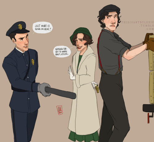 thisisartbylexie: Here’s some 1920s AU for @petratodd, @kylos-electric-slide, @kylo-wouldnt-like-tho