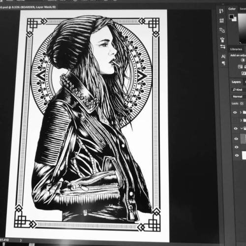 Finally working on some new stuff. Note to self: stop drawing people in leather jackets. &mdash;