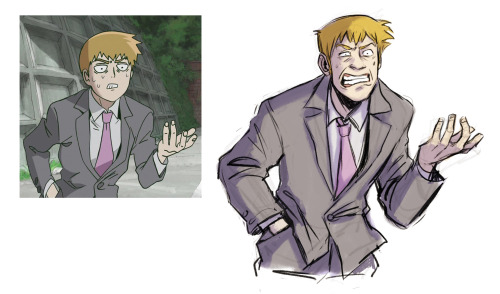 a quick warmup sketch of Reigen AKA god’s gift to the silly-expression-doodlers 