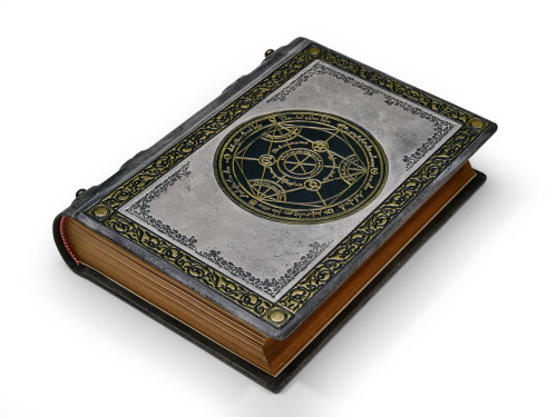 Alchemy leather journal with the transmutation circle in aged white leather&hellip;