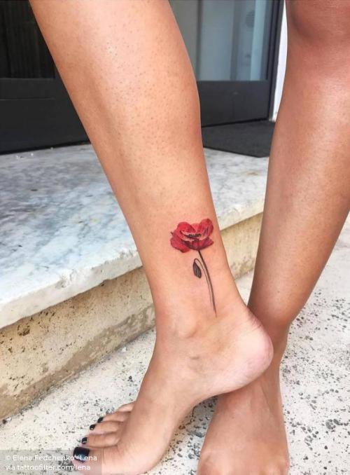 By Elena Fedchenko · Lena, done in Rome. http://ttoo.co/p/36099 ankle;facebook;flower;lena;nature;poppy;small;twitter;watercolor