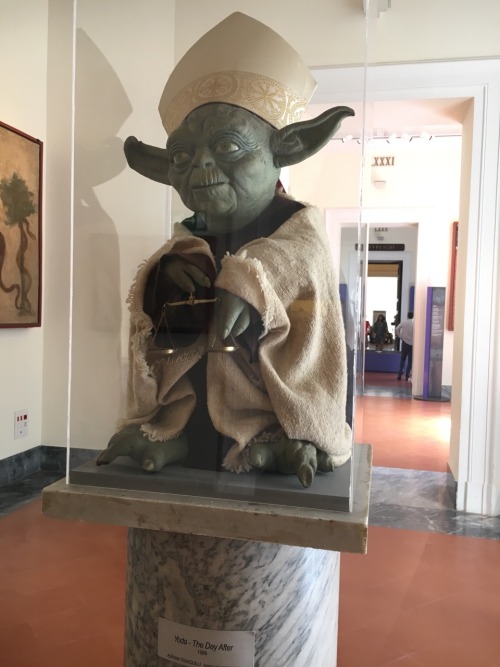 Work by Adrian Tranquilli on view at the National Archaeological Museum in Naples, Italy. Nearly cer