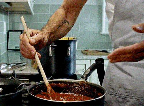 londoncapsule: Negan making his signature spaghetti all’Arrabbiata® on The Walking Dead S07E08