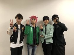 When Erwin (Ono Daisuke), Levi (Kamiya Hiroshi), Eren (Kaji Yuuki), and Free!’s Haru (Shimazaki Nobunaga) gather for a Saiki Kusuo no Ψ-nan event&hellip;No words :X