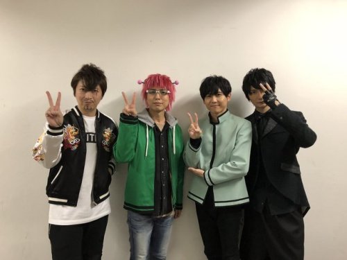 When Erwin (Ono Daisuke), Levi (Kamiya Hiroshi), Eren (Kaji Yuuki), and Free!’s Haru (Shimazaki Nobunaga) gather for a Saiki Kusuo no Ψ-nan event…No words :X