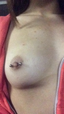 w-y-s-f:pretty-little-exhibitionist:  I post too many tit pics  hehe i got the snap :) be jealous -Joel