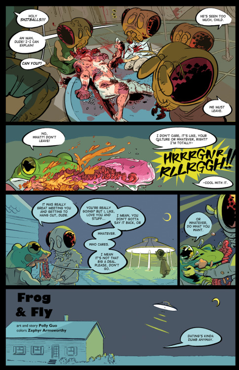 meisterc:pollyguo: Frog & Fly: a short comic about love5 pages (warning: some body horror)