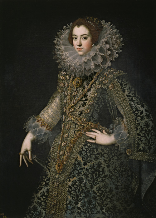Three portraits by Rodrigo de Villandrando:Portrait of a lady,1610sPortrait of Isabel of France,Quee