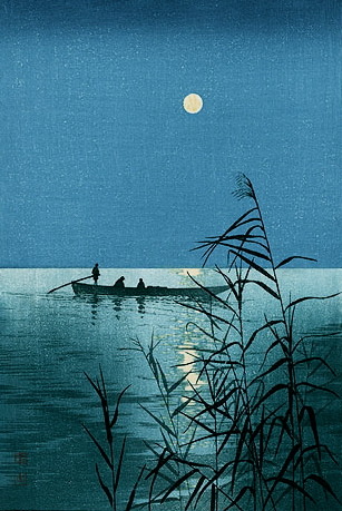 artisticdepiction: Shoda Koho, 1871 - 1946 Canal Under the Moonlight Ohashi Bridge
