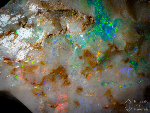 Quartz var opal. From Andamooka Field, South Australia, Australia