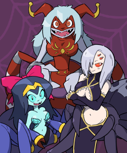 shenanimation:  Patreon Reward #19 - Spider Shantae, Arukenimon and Rachnera Arachnera for Macho_Maddness Support me on Patreon, if you’d like! 