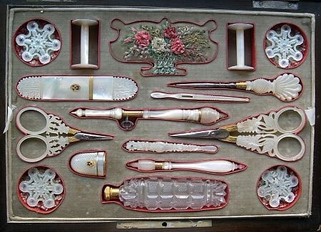 iehudit:French sewing & embroidery box, Paris, 1810