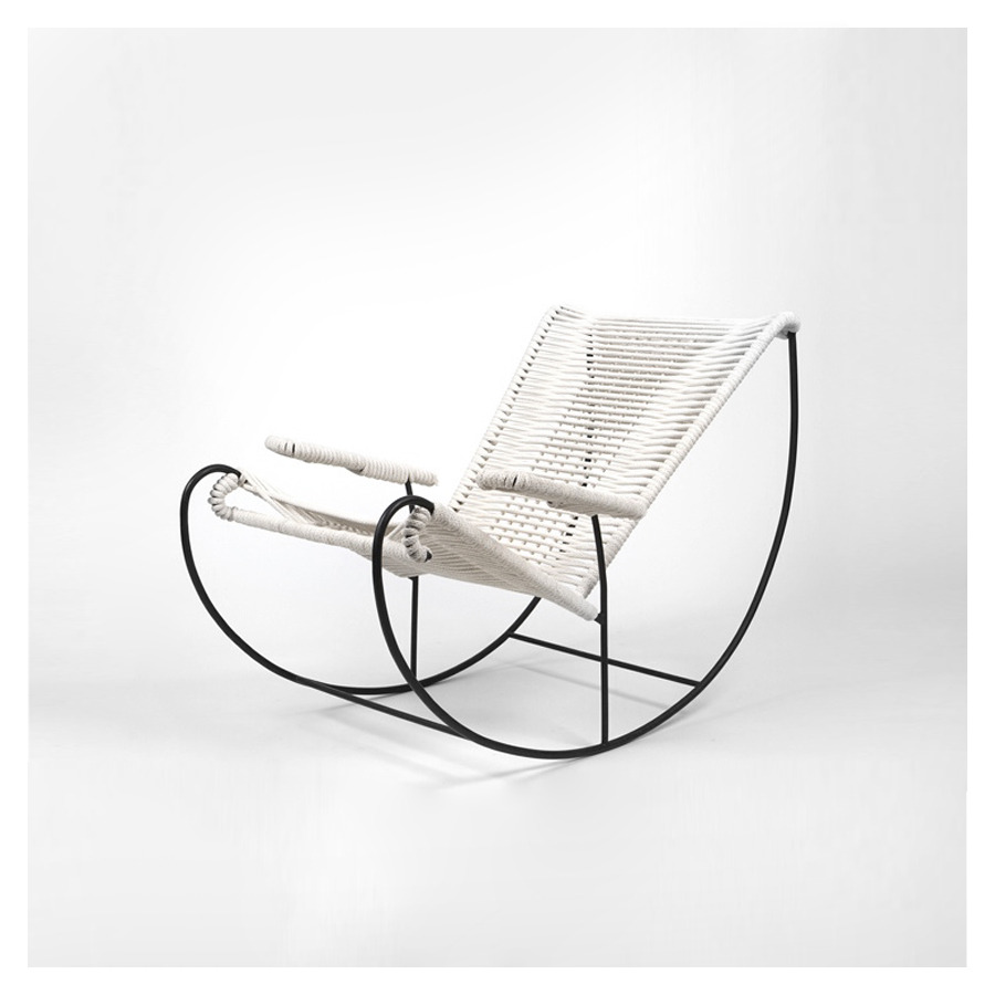 styletaboo:  Blackman Cruz - Outdoor Acapulco Rocker [iron frame, cotton rope] 