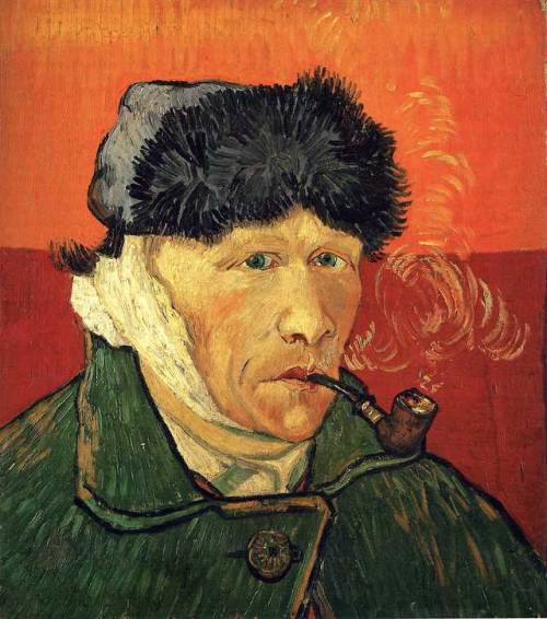 artist-vangogh:  Self-portrait with bandaged ear, Vincent van GoghMedium: oil,canvashttps://www.wikiart.org/en/vincent-van-gogh/self-portrait-with-bandaged-ear-1889-1