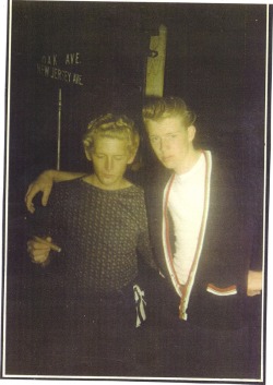 rockincountryblues:  Jerry Lee Lewis and John aka “Preacher Jack”,  Mardi Gras Club,   Wildwood, NJ, July 1959. 