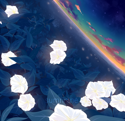 The background for my saix zine drawing, it was so fun to paint this 