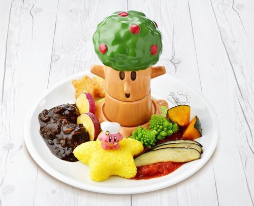 retrogamingblog2: Dishes from the Kirby Cafe in Tokyo, Japan