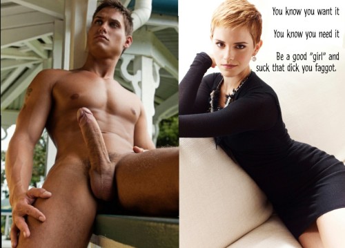 slut-for-sissies:  It’s big but you’ll find a way won’t you? 