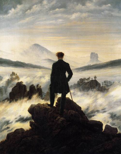 theartistsmanifesto: The Wanderer above the Mists by Caspar David Friedrich (1817)