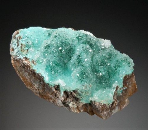 Quartz over Chrysocolla and Malachite - Lily Mine, Pisco Umay, Ica Dept., Peru