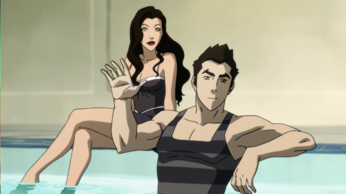 arbitrary-stag:moghedien: girl why did you just jump into the pool just to swim over to korra and dr