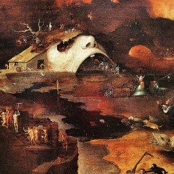 blackpaint20:  Detail, Christ descent into Hell, in style of Heironymous Bosch