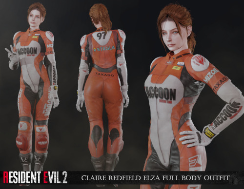 mimoto-sims:Resident Evil 2 Remake Claire Redfield Elza OutfitExtracted from original game by Stickl