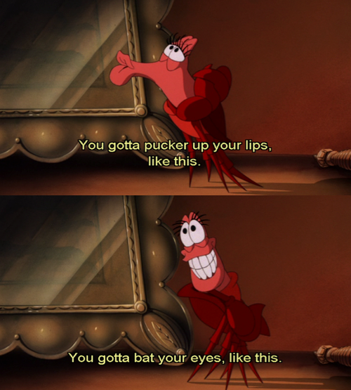 futuredisneyprincess1:futuredisneyprincess1:Dating advice from a crustacean.