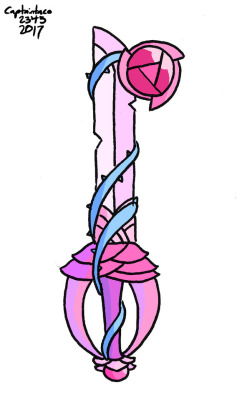 Another Keyblade design. This one is for Steven Universe. I haven’t come up with a name yet. 