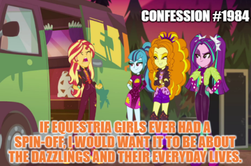 “If Equestria Girls ever had a spin-off, I would want it to be about The Dazzlings and their everyda