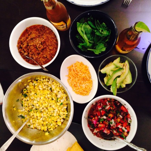 taco dinner. NYC. Home cooking.