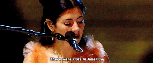 Marina PerformsTo Be Human Live In Manchester On May 10, 2019.