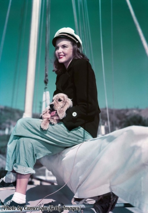 A young model who is modeling sailing clothes in LA, 1949.  Do any of you sweet peas live in Califor