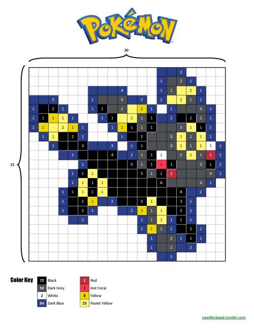 Pokemon:  UmbreonPokemon is managed by The Pokemon Company.For more Pokemon perler bead designs visi