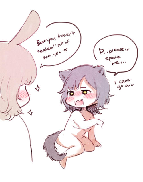 breakfastbooty: wolf & bunny hehehe < |D’‘‘‘
