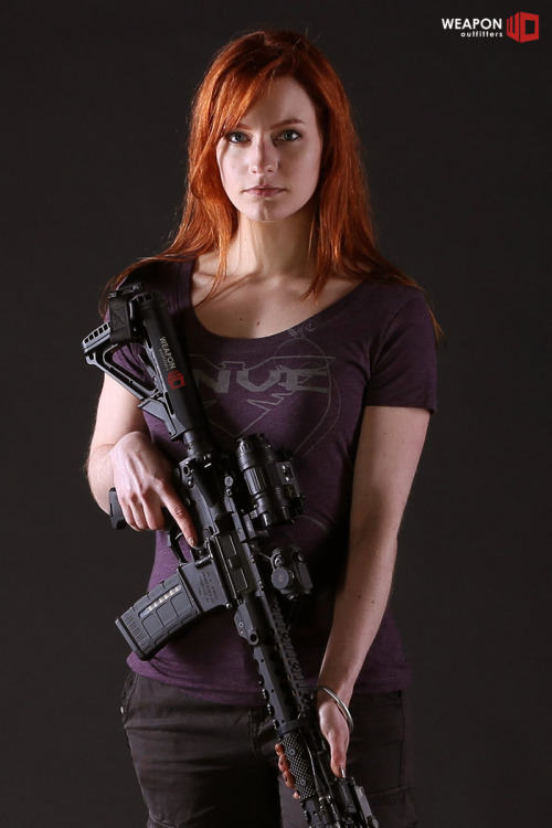 weaponoutfitters: Ethereal Rose with a TNVC shirt and QD PVS-14 mount, Aimpoint T-1, and Fortis F1 O