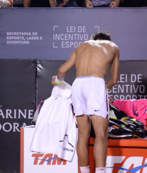 assofmydreams:  Nadal taking his ass teasing to whole new levels!