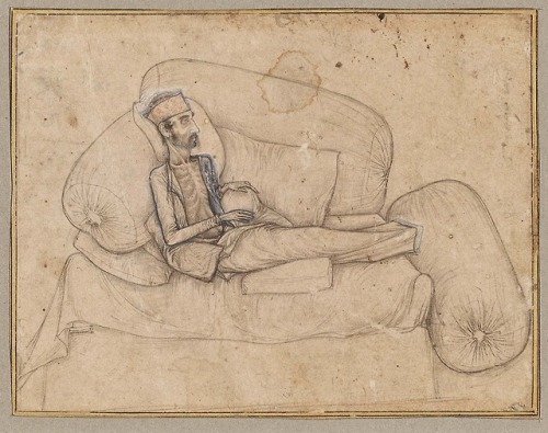 Dying Inayat KhanBalchandIndia, Mughal, 1618 - 1619Ink and light wash on paper