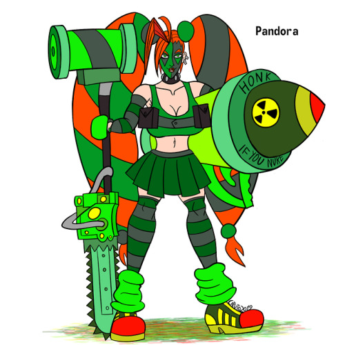 Pandora is a wild clown girl and former soccer hooligan, now a professional zombie hunter in an unde