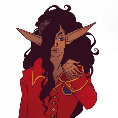 amy-draws: Hello new followers!! [image description: a drawing of Lup from the waist up. She’s