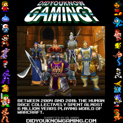 didyouknowgaming:  World of Warcraft.  Source.