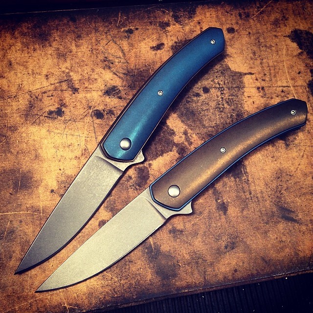 ansoknives:  Reverse Millennium twins. #madeindenmark #danishdesign #ansoknives #finallyweekend!