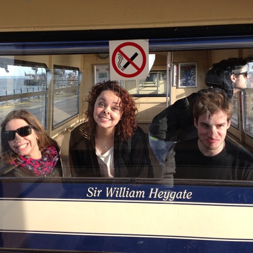 Dumb and dumber!!! @ the train!!! #dumbanddumber #sirwilliamheygatetrain (at End of Southend Pier on